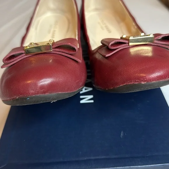 Cole Haan Red Tali Bow Ballet Flats - Picture 7 of 8